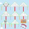 Blank Kite DIY Children Education Painting Kite Children Kite flying outdoor toys Grassland Activities Toy Demoo.