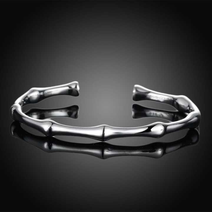 Stainless Steel Gold Color Bamboo Joint Bracelet for Women Men Romantic Party Gift Fashion Jewelry
