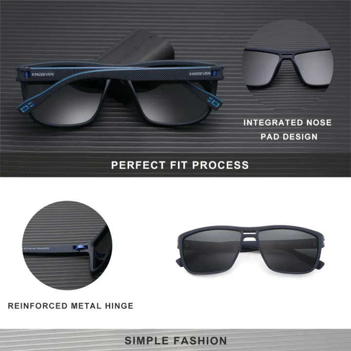 Sunglasses%20Men's%20Driving%20KINGSEVEN%20New%20Design%20Driving%20Eye%20Protection%20UV400%20Polarized%20Glasses%20Anti-slip%20High%20Quality%20TR90%20Glasses%20-%20Image%204
