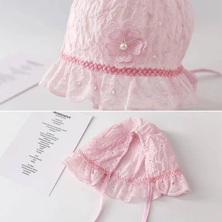 Lace%20Ruffle%20Baby%20Hat%20Cute%20Flower%20Infant%20Girl%20Princess%20Cap%20Solid%20Color%20Mesh%20Newborn%20Bonnet%20Summer%20Kids%20Lace-up%20Sun%20Hats%20-%20Image%206