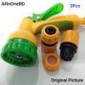 Water Pipe Connectors and Spray Gun 3 Pcs for Garden, Irrigation, Car washer Pipe Fitting Adapter Coupling..