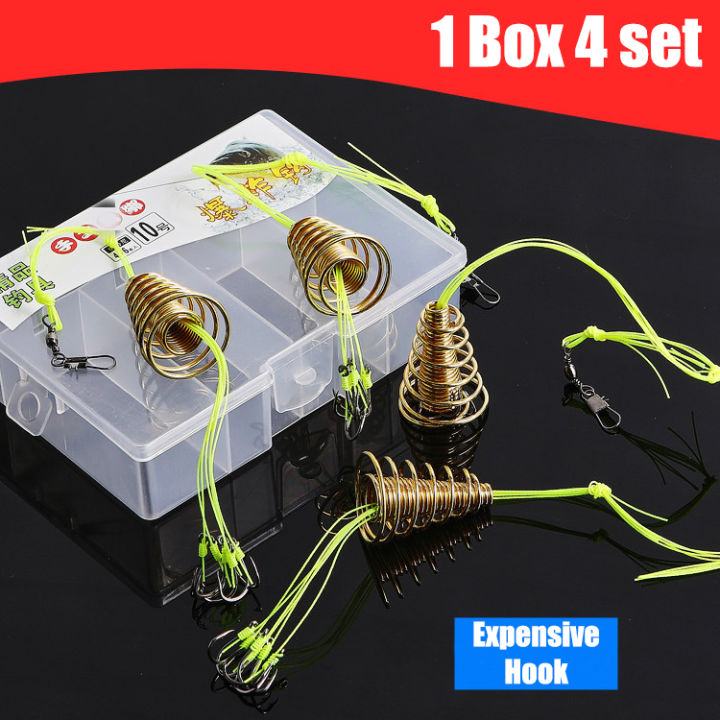 Anti%20Hanging%20Spring,%20Spring%20Feeder%20Fishing%20Bait%20Cage%20for%20Carp%20Fishing%20With%20Expensive%20Fishing%20Hook%20and%20Flexible%20Rotating%20Connectior%20(1Box=4Pieces)%20-%20Image%202