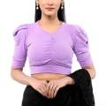 [ Amena fashion ] half sleeve ghoti hata crop top blouse for fashionable girls. 