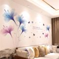 DIY Self-Adhesive Red Rose Wall Stickers For Living Rooms Bedroom Background Wall Decoration Creative Sticker Mural Home Decor. 