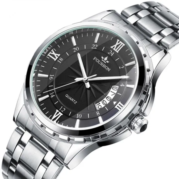 FOURRON%20Fashion%20Watch%20For%20Men%20Business%20Luminous%20Calendar%20Stainless%20Steel%20Strap%20Quartz%20Wristwatch%20688%20-%20Image%202
