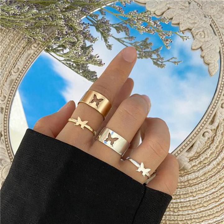 Couple Love Butterfly Ring Set ( 2Pcs/Set)