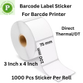 Courier Label Sticker, Shipping Label Sticker 1 Roll, 75mm x 100mm, (3 Inch X 4 Inch), DT,500 PCS Per Roll. 