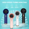 Turbo Mini Fan Household high-power high-speed 100 gear handheld fan.