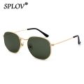 Hexagon Men Women Sunglasses Square Polygon Sun Glasses Brand Designer Retro Shades Metal Frame Eyewear TOP UV400 de sol hombre. 