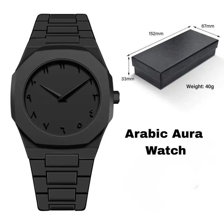 Men's%20Arabic%20Numeral%20Quartz%20Watch%20PC%20Plastic%20Material-%20Aura%20Arabic%20Watch%20-%20Black%20-%20Image%202