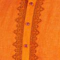 Lubnan Mens Orange Color Indian Cotton Regular Fit Panjabi. 