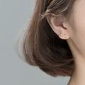 Heart-Shaped Girls Elegant Women Five-pointed Star Ear Cartilage Helix Piercing Stud Earring Jewelry Accessories Korean INS Style Stainless Steel Spiral Twisted Stud Earrings.