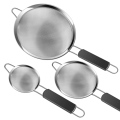 3pcs Stainless Steel Fine Mesh Strainer Colander Spoon Frying Scoop Kitchen Utensil. 
