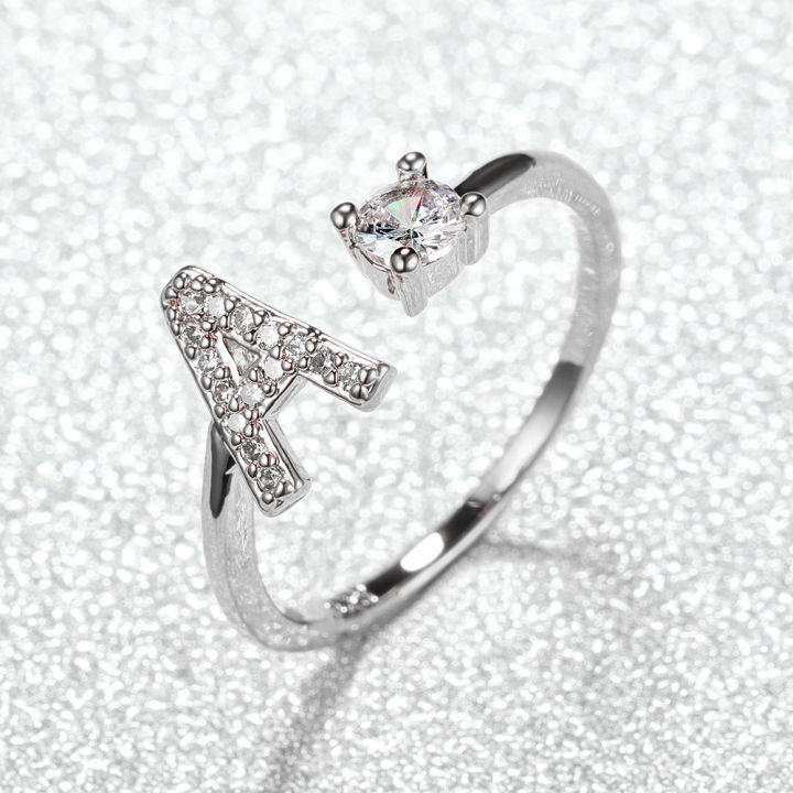 Cross%20border%20amazon%20new%20rose%20gold%20letter%20white%20diamond%20open%20ring%20hand%20ornament%20men's%20and%20women's%20personality%20unique%20ring%20wholesale%20-%20Image%203
