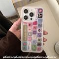 Creative Cute Love Cartoon Flower Candy Color Keyboard Case Compatible for IPhone 15 11 16 12 14 13 Pro Max 11 16 15 12 14 13 Pro 3D Keyboard Stress Relief Entertainment Soft Case.