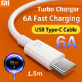 Xiaomi 6A Turbo USB Type C Cable for Quick Charge Turbo Cable for Devices Data Synchronization Fast Charger.