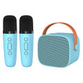 Mini Karaoke Machine Bluetooth Speaker with 2 Wireless Microphone Portable Karaoke Speaker Set MP3 Player for Kids Adults KTV.