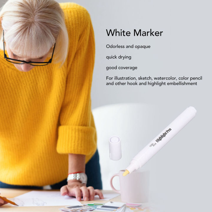Acrylic%20White%20Paint%20Marker,%20Quick%20Drying%20White%20Marker%20for%20Sketching%20-%20Image%203