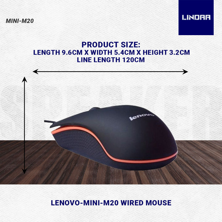 Lenovo-Mini-M20%20Wired%20Mouse%201200Dpi%20Optical%20Usb%202.0%20-%20Pro%20Gaming%20Mouse%20Optical%20Mice%20Frosted%20Surface%20For%20Computer%20Pc%20&%20Laptop%20-%20Image%204