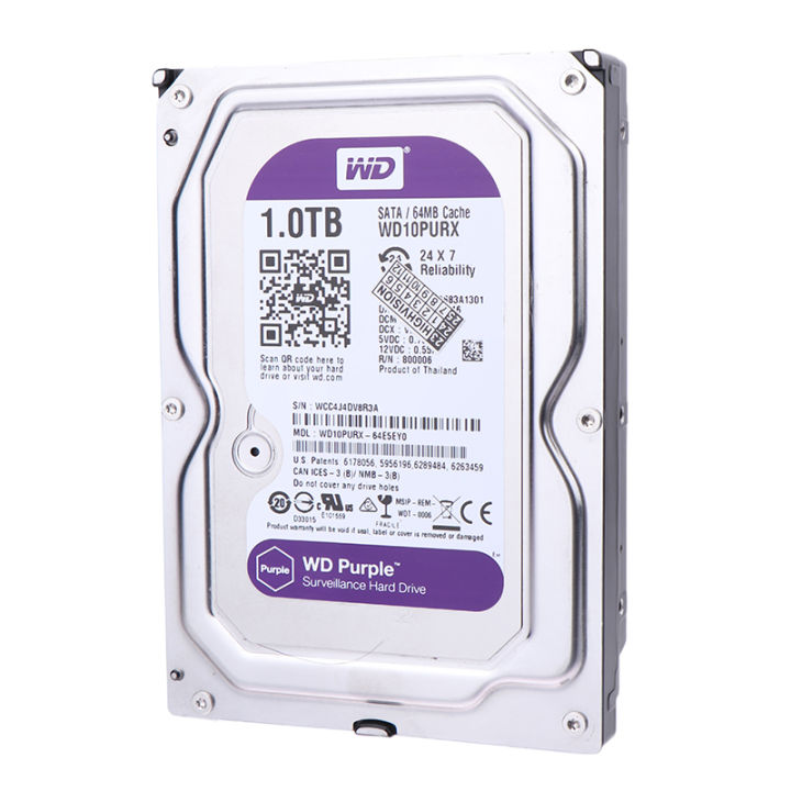 Purple 1TB Surveillance Internal Hard Drive Disk 3.5 64M Cache SATA III 6Gb/s 1TB HDD HD Harddisk For CCTV DVR NVR