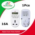 Automatic Electric Timer Switch Multiple Auto ON-OFF Heavy Duty Mechanical Socket 7 days Programmable, AC 220V 16A.