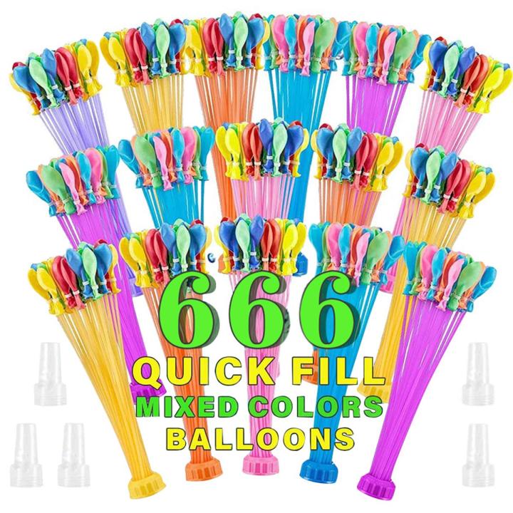 GC Summer Quick Fill Water Balloons Colorful Latex Balloons Party Supplies For Outdoor Water Party