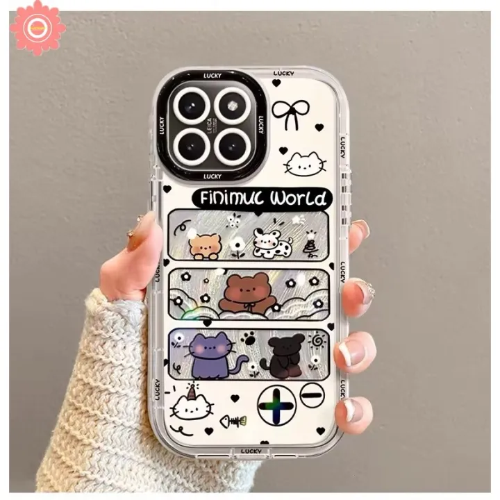 Art%20Graffiti%20Lucky%20Cartoon%20Animal%20Bear%20Cute%20Rabbit%20Cat%20Case%20Compatible%20for%20IPhone%2011%2015%2013%2014%2012%20Pro%20Max%20XR%207Plus%20XS%20Max%20X%2015%2014%207%208%20Plus%20Luxury%20Bracelet%20Make%20Up%20Mirror%20Case%20-%20Image%204
