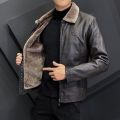 Men Autumn Thick Warm Fleece Leather Jacket Coat Men Winter Outwear Casual Military Bomber Motor Biker Leather Jackets Men S-4XL. 