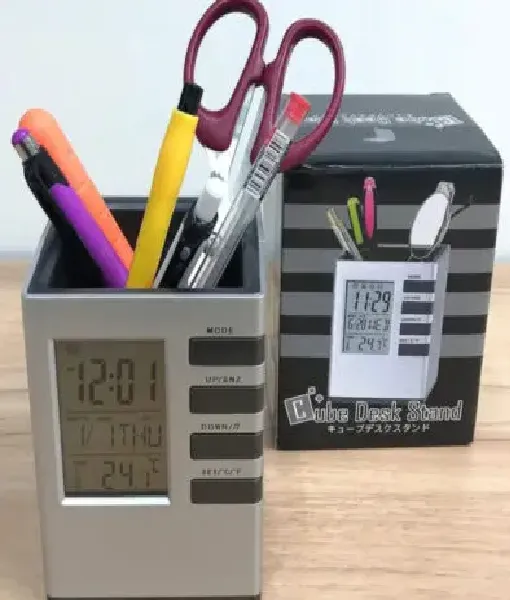 Pen%20Holder%20with%20Digital%20Watch%20-%20Silver%20Cube%20Desk%20Pen%20Stand%20With%20Digital%20Clock%20(Temperature%20,%20Alarm%20&%20Calendar)%20%7C%20smart%20pen%20holder%20-%20Image%207