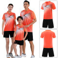 Badminton Clothes Outfit Men's Summer Short-Sleeved Sports Training Wear Children's Badminton Clothing Clothes Table Tennis Clothing Racing Suit. 
