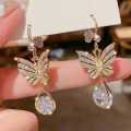 Pair Hook Drop Earrings Zinc Alloy Electroplating Fashion All-Match Earrings for Women. 