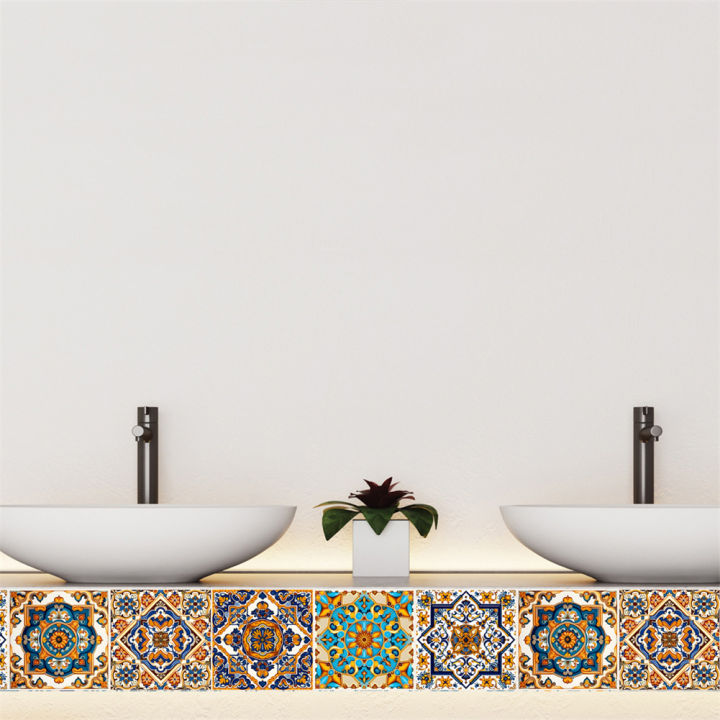 Qiunery%2010pcs%20Tile%20Sticker,%20Bathroom%20Kitchen%20Peel%20And%20Stick%20Backsplash%20Tile%20Decals%20Retro%20Pattern%20Waterproof%20Removable%20Self-Adhesive%20Square%20Wall%20Decals%20For%20Home%20Decor%20-%20Image%204