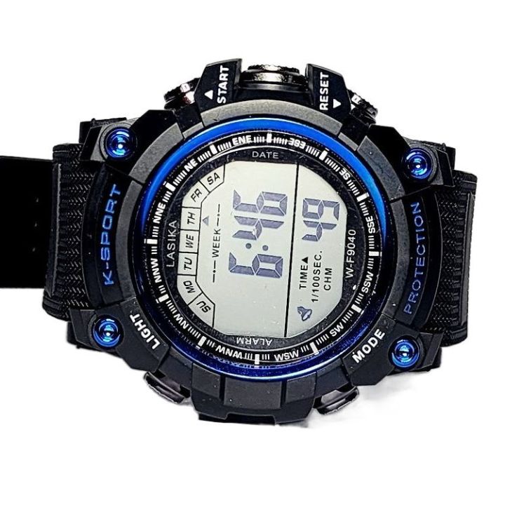 Waterproof sports watch for men and boys - blue