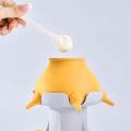 Pet Milk Bowl Pets Nursing Bottle Anti Choking 5 Nozzles Nursing Station Pink Folding Base. 