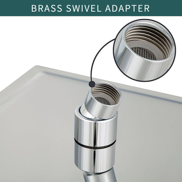 Refined Taste - Shower 8inch x 8inch stainless steel rain shower with squre 16inch long pipe Rain Shower Head 8 Inch High Pressure