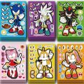 Hedgehog Sonic Action Chart Manual Sticker Cartoon Anime Sonic Parent Child Interactive DIY Puzzle Toy Children's Birthday Gift. 