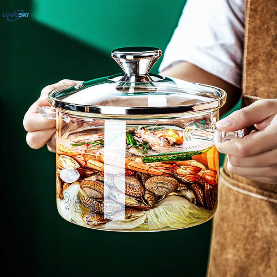 Glass cooking pots discount