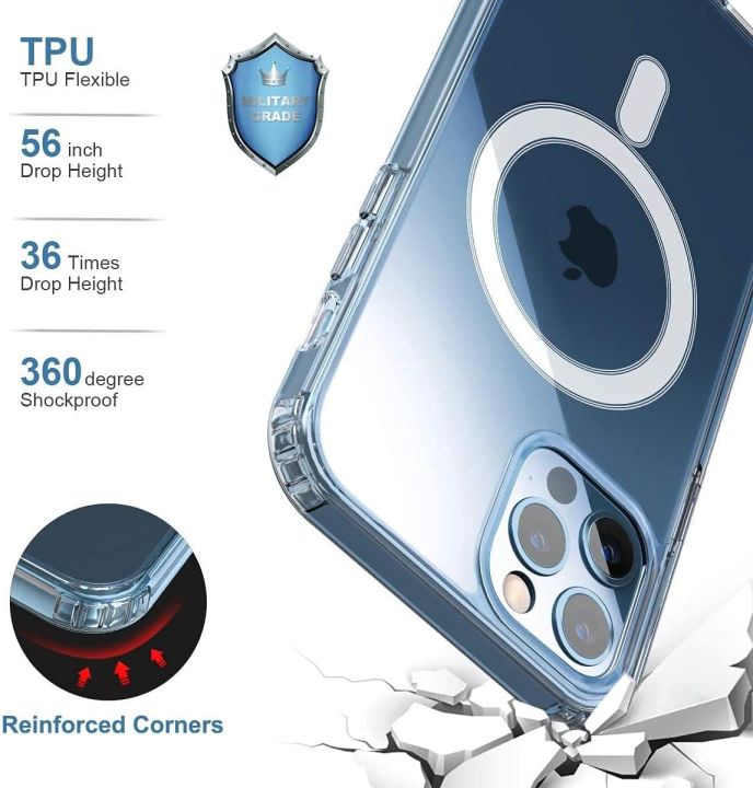 For%20iPhone%2011%20Pro%20Max%20Anti-Yellow%20shockproof%20Soft%20TPU%20Hard%20Back%20Case%20Magsafe%20magnetic%20charging%20clear%20case%20Back%20Cover%20-%20Image%203