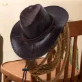 Cowboy Hat Cowgirl Hat Sun Hat with Adjustable Chin Strap Fashion Hats. 