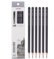 Deli S998-4B 12pcs/box Black Drawing Penci Writing Sketch Charcoal Pencil.