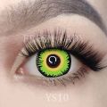 YS10-Green Halloween Contact Lenses with kit box Colored Eye Contacts for Halloween Makeup Cosmetic Barbie lens.