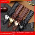 Crocodile leather strap for Longines Omega Rossini Citizen Tissot seagull strap men women butterfly class watch chain 16/18/20mm.