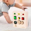 Montessori Toys with Switch, Toddler Busy Board Developing Teaching Aids Busy Board with led, for Outdoor Exercise Teaching Party.