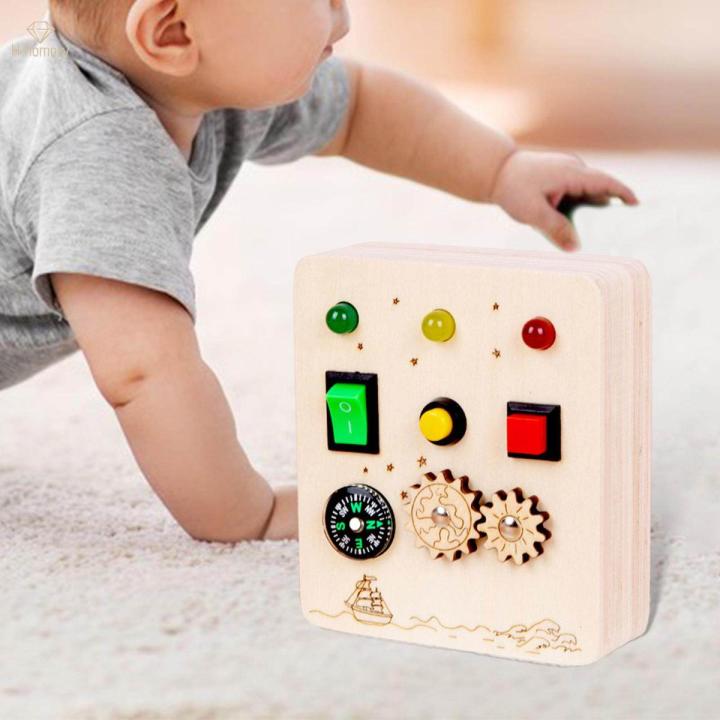 Montessori Toys with Switch, Toddler Busy Board Developing Teaching Aids Busy Board with led, for Outdoor Exercise Teaching Party