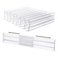 Drawer Dividers 8 Pack, Adjustable Drawer Organizer, Clear Plastic. 