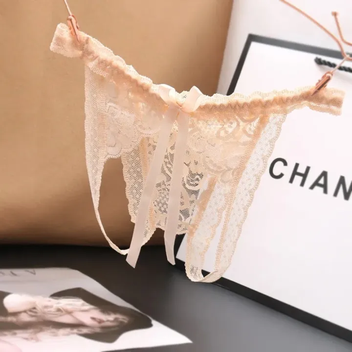 Crotch%20Opening%20Women's%20Panties%20Lingerie%20Lace%20Bowknot%20G-string%20Thong%20Floral%20Temptation%20Underwear%20for%20Ladies%20Pantys%20Honoria%20-%20Image%206