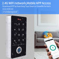 Outdoor Tuya App Wifi Access Control System IP68 Waterproof RFID EM Fingerprint Keypad ID Card Reader Standalone Door Controller.