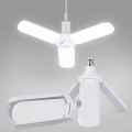 50W E27 LED Bulb Super Bright Foldable Fan Blade Angle Adjustable Ceiling Lamp Home Energy Saving Lights CE RoHS.