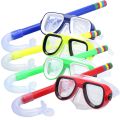 Kids Snorkel Set, Kids Swimming Goggles, Diving Mask for Children, Eco-friendly Material Kids Diving Mask Snorkel Set, Protects Eyes Nose from Sea Salt Chlorine Ideal for Swimming Snorkeling Bright Colors.