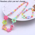 【beauty code store】New Candy Color Plastic Beads Necklace Jewelry Sets Small Flowers Kids Strand Bracelets Baby Jewelry Gifts. 